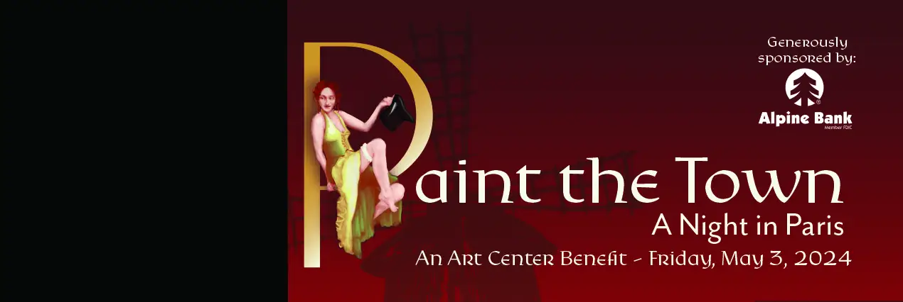 Poster for the Paint the Town: An Art Center Benefit, May 3
