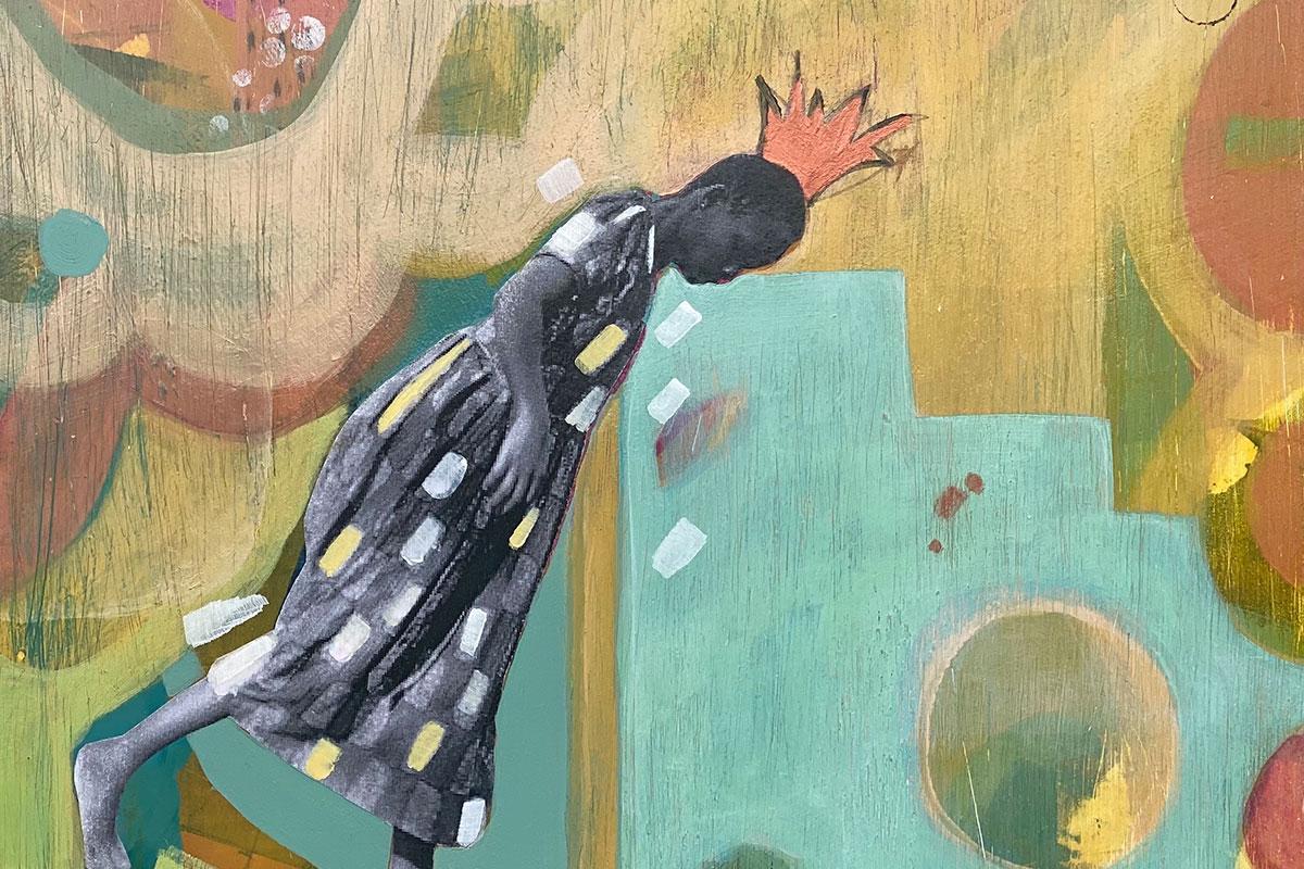 Detail of collage by Dianna Fritzler