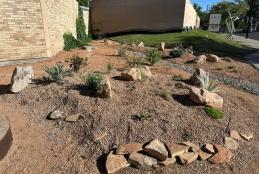 New landscaping along 7th Street